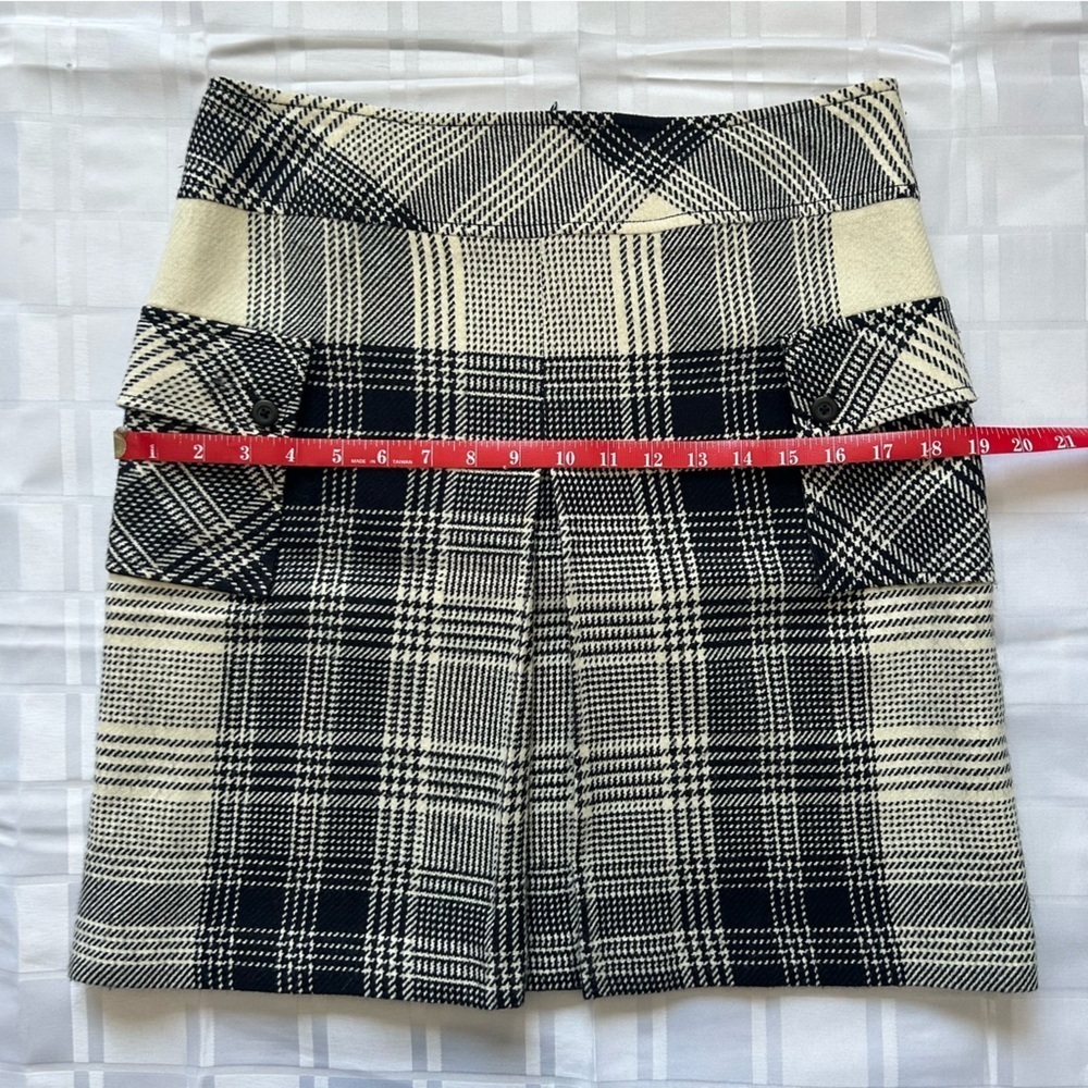 Dalia Vintage Black & White Tweed Cargo Pocket Knit Mini Skirt - Picture 6 of 12